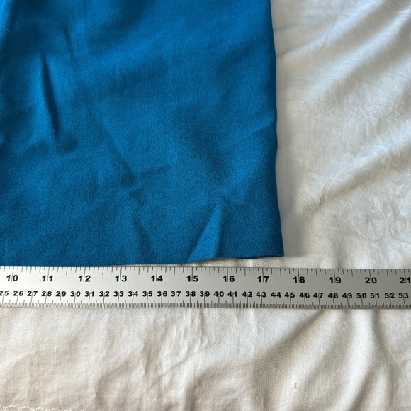 Vintage Jackie K Women's Blue 100% Virgin Wool Midi Pencil Skirt Size 5/6 - Picture 12 of 13